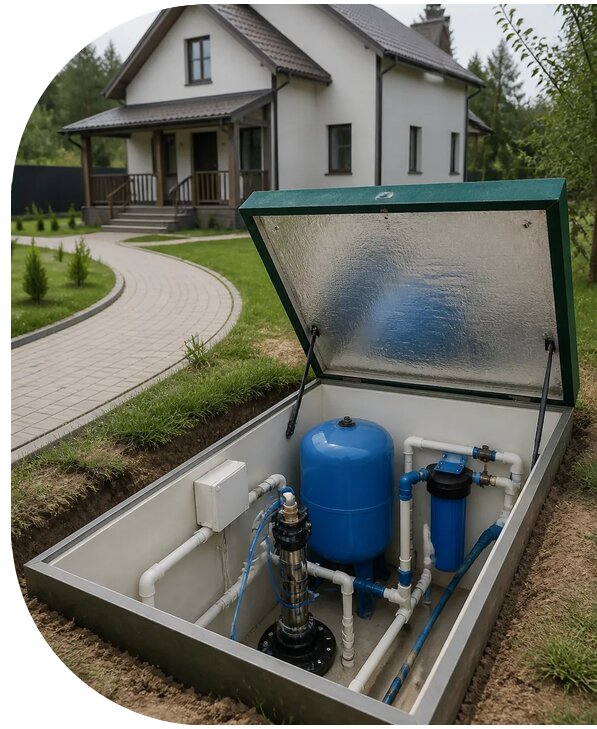 Автономное водоснабжение дома в Коврове от 153480 р. | АПаруса-Квр